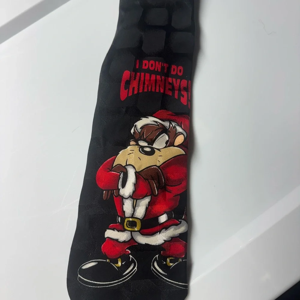 VINTAGE 1996 WARNER BROS LOONEY TUNES MANIA NECKTIE I DONT DO CHIMNEYS
